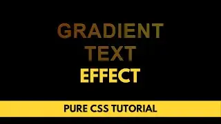 How to Create Gradient Text Animation Effect Using Only HTML & CSS 