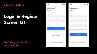 Flutter Authentication UI  | Speed Coding 