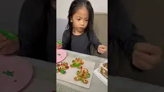 She ate all of the gingerbread decorations. She had to re-decorate.