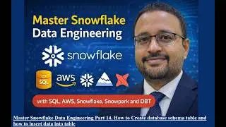 Master Snowflake Data Engineering Part 14, How to Create database schema table and how to insert dat