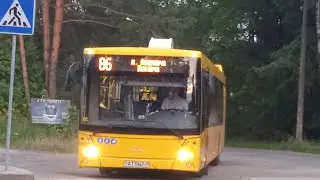 ПОЕЗДКА на АВТОБУСЕ мАз 203.069 (Гос.номер АТ 5947-7) МАРШРУТ 86