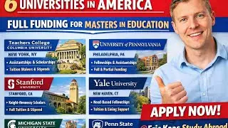 6 Universities in America That Offer FULLY FUNDED Masters in Education 🇺🇸