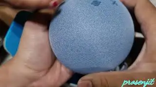 Alexa echo dot 4th generation with clock blue