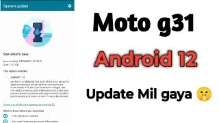 Android 12 Update In Moto g31 | Moto g31 Android 12 update | How to update Moto g31 Android 12
