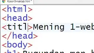 html haqida 1 o`zbekcha videodars