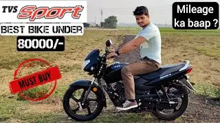 TVS Sports 110cc Bike Review 2024 Model | 750 Mileage