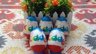 Распаковка ПЯТИ шоколадных яиц " kiddy " 😋👍🏻