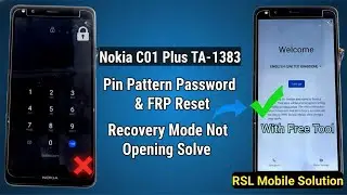 Nokia C01 Plus TA-1383 Pin Pattern Password Reset | FRP Bypass Without PC | Free Tool 100% Working