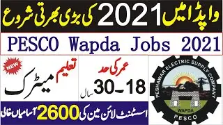 Wapda Jobs 2021 | Pesco Wapda Jobs 2021 | New Wapda  Lineman Jobs 2021 Apply Online