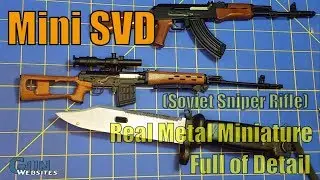 Mini SVD (Soviet Sniper Rifle) - GoatGuns.com - Real Metal Miniature, Full of Detail