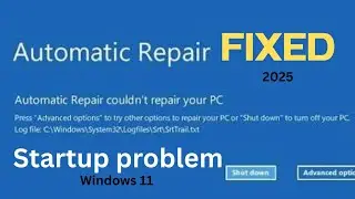 How to solve Automatic Repair /Bluescreen error win 11 2015| startup problem 