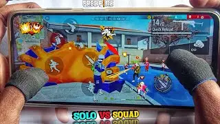 POCO X3 PRO : HANDCAM 💔 SOLO VS SQUAD FREE FIRE GAMEPLAY