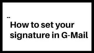 Gmail Signature