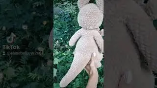 вязаная кенгуру амигуруми из плюшевой пряжи