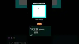 Create a Hamburger Menu with HTML & CSS 