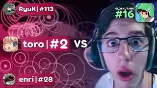 I Played osu! RANKED! (vs. toromivana, RyuK, enri, kemsi)