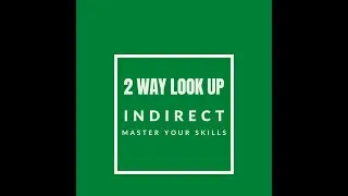 INDIRECT - Excel Function (ADVANCED EXCEL)