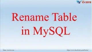 Rename Table in MySql - By Ajjay Aroraa