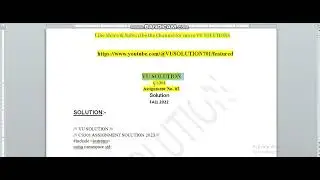 CS301 Assignment 2 Solution 2023 || CS301 Assignment 2 Solution FALL 2022
