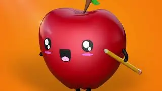 C4D Apple Walk Cycle