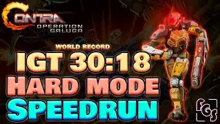 Contra Operation Galuga Speedrun IGT 30m18s (Browny / Hard / World Record)