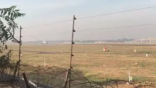 IndiGo a320 close up takeoff at Ahmedabad airport. It’s using runway 05