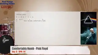 🥁 Comfortably Numb - Pink Floyd Drums Backing Track with chords and lyrics