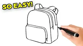 How to Draw a School Bag? Very Easy Bag Drawing - Drawings for Kids