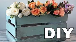 DIY. Красим деревянный ящик меловым спреем Rust-Oleum Chalked и делаем винтажный эффект