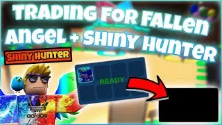 TRADING FOR FALLEN ANGEL + GETTING SHINY HUNTER TITLE! - Bubble Gum Simulator [ROBLOX]