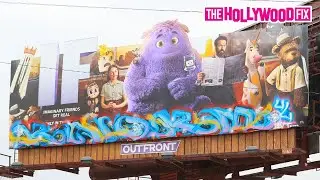 Ryan Reynolds New 'Imaginary Friends' Billboard Gets Tagged Overnight By Graffiti Artists In L.A.