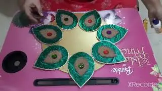 DIY 🦚 Puja Thali Decoration Idea | #thalidecoration #decoration #festival #durgapuja #diydecorations