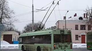 Мини поездка в троллейбусе БКМ-321,№2206,марш.27