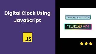Build a Digital Clock Using HTML, CSS & JavaScript | Beginner Friendly Tutorial