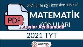 2021 TYT Matematik Konuları PDF ve Soru Dağılımı