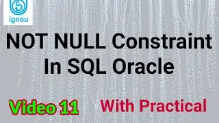 NOT NULL Constraint in DBMS