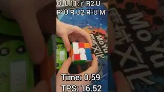 OLL 11 in 0.59 and 16 TPS! #shorts