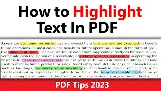 how to highlight text in pdf in laptop | how to highlight text in pdf adobe reader