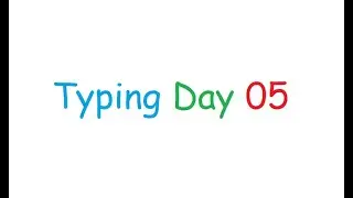 Typing Day 05-2020-11-10