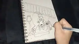 Changodraw-un dibujo de Rocko en su sala.