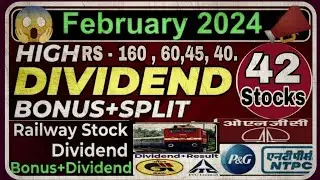 Railway Stocks+ budget  special stocks 😱Top 42 STOCK, DIVIDEND+ BONUS+ Split 🔥 February
