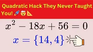 How to Solve Quadratic Equations FAST! (Easiest Method Explained) 