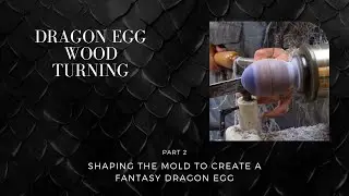 Turning a Dragon Egg from a Resin Block with Oak Gall and Blue Mica Powder