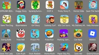 Poppy Playtime 4,Spranky Survival,Huggy Story,Horror Hide,Roblox,Subway Surface,Going Ball,DOP 4 