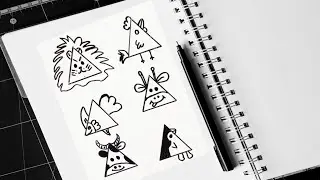 How to Draw in Triangles cartoon characters | Triangles
