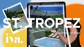 ST. TROPEZ - Drawing my favorite place in French Riviera / How to draw in Procreate | Studio Iva