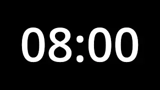 8 MINUTE TIMER - No Sound - Full HD 1080p - COUNTDOWN - 480 SECOND TIMER