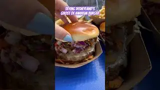 Trying disneyland’s Ghost of anaheim  burger #disneyland #food
