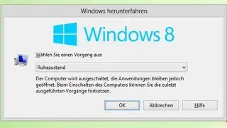 Windows 8: Ruhezustand aktivieren
