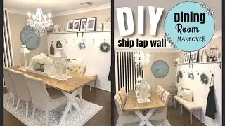 DIY FAUX SHIPLAP WALL | DINING ROOM MAKEOVER | FIXER UPPER INSPIRED